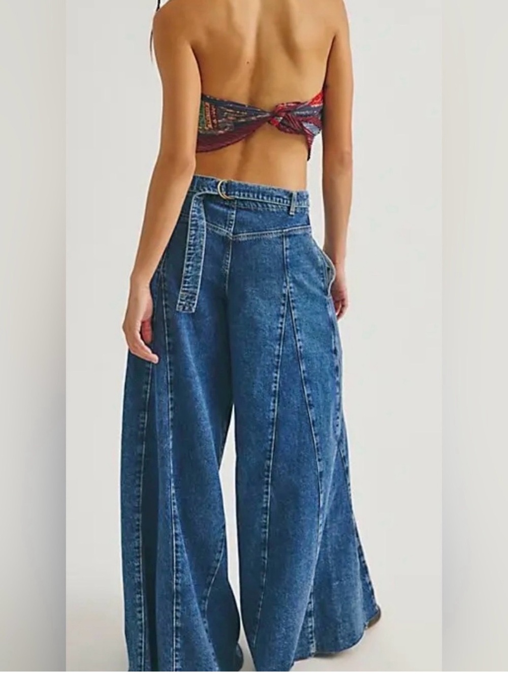Free People Wide-Leg apron overalls jumpsuit
